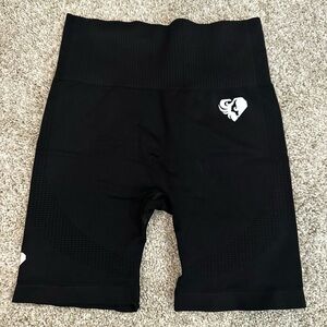 Black High-Waisted Biker Shorts